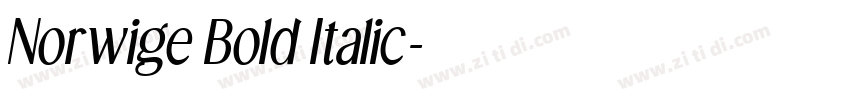 Norwige Bold Italic字体转换